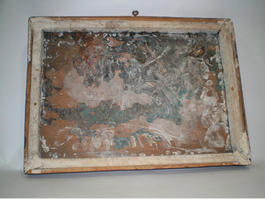 Bodegon con manzana trasera