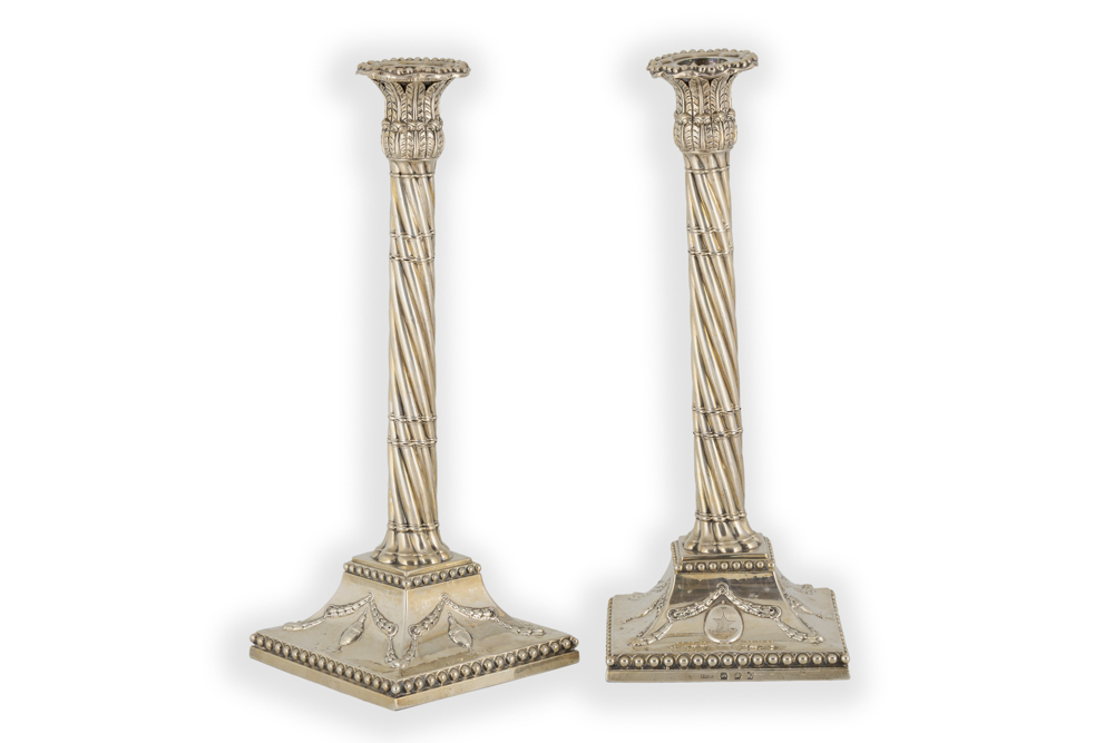 Pareja candeleros Ingleses