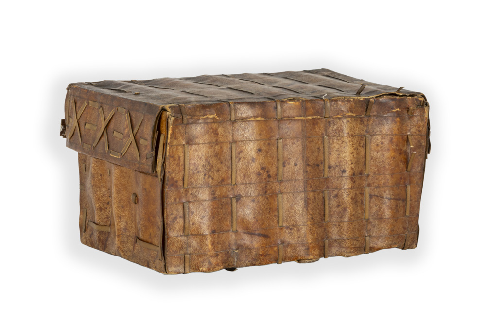 Arqueta-Petaca Cuero Colonial